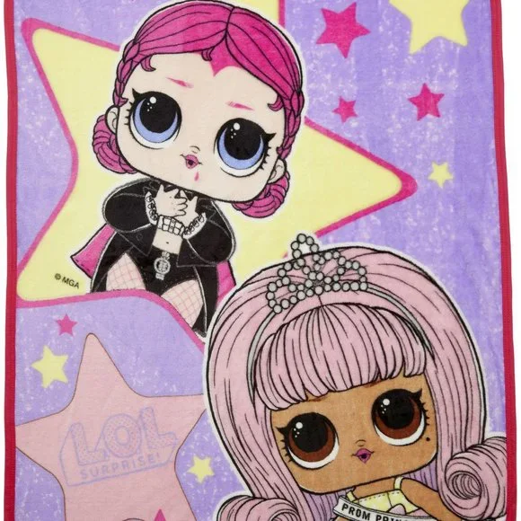 LOL Surprise Kids Silky Soft Plush Throw Blanket Measures 40 x 50 inches